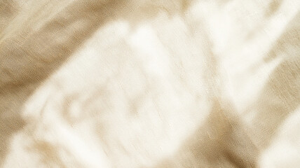 Obraz premium A soft linen fabric texture in neutral beige tones with subtle weaves, creating an elegant and simple aesthetic, perfect for fashion, interior design, or textile projects. 