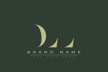 DLL abstract letter logo design. This logo is designed by three abstract letters. 