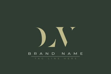 DLV abstract letter logo design. This logo is designed by three abstract letters. 