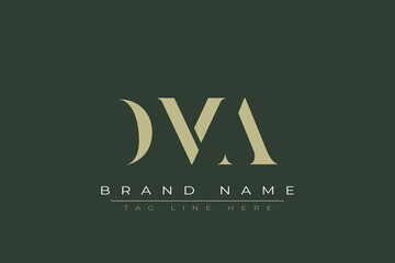 Fototapeta premium DMA abstract letter logo design. This logo is designed by three abstract letters. 