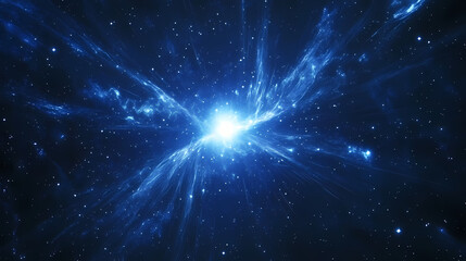 Distant quasar emitting powerful beams across the universe. vortex. illustration. Quasar. Illustration