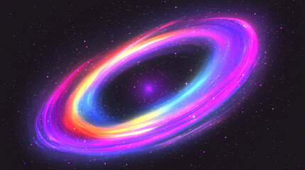 Obraz premium Exploring the vibrant colors and shapes of a quasar set in space isolated on transparent background. Quasar. Illustration