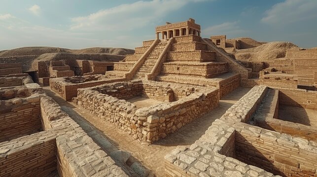 Ancient Mohenjo daro Ruins Indus Valley Civilization Exploration