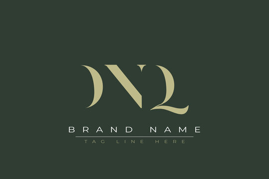 DNQ abstract letter logo design. This logo is designed by three abstract letters. 