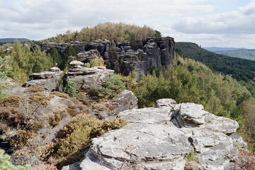 Tiske steny in Czechia on 29. September 2024 on color film - blurriness and noise of scanned 35mm film were intentionally left in image