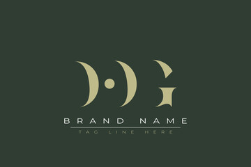 Obraz premium DOG abstract letter logo design. This logo is designed by three abstract letters. 