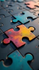 Colorful Puzzle Symbolizing Autism