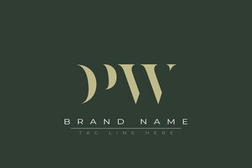 DPW abstract letter logo design. This logo is designed by three abstract letters. 