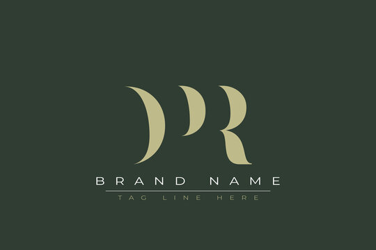 DPR abstract letter logo design. This logo is designed by three abstract letters. 