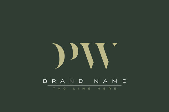 DPW abstract letter logo design. This logo is designed by three abstract letters. 