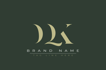 DQK abstract letter logo design. This logo is designed by three abstract letters. 