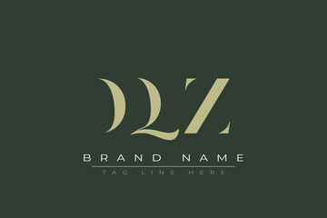 DQZ abstract letter logo design. This logo is designed by three abstract letters. 