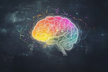 Brainstorming concept icon, idea on chalkboard