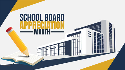 School board appreciation month design templet