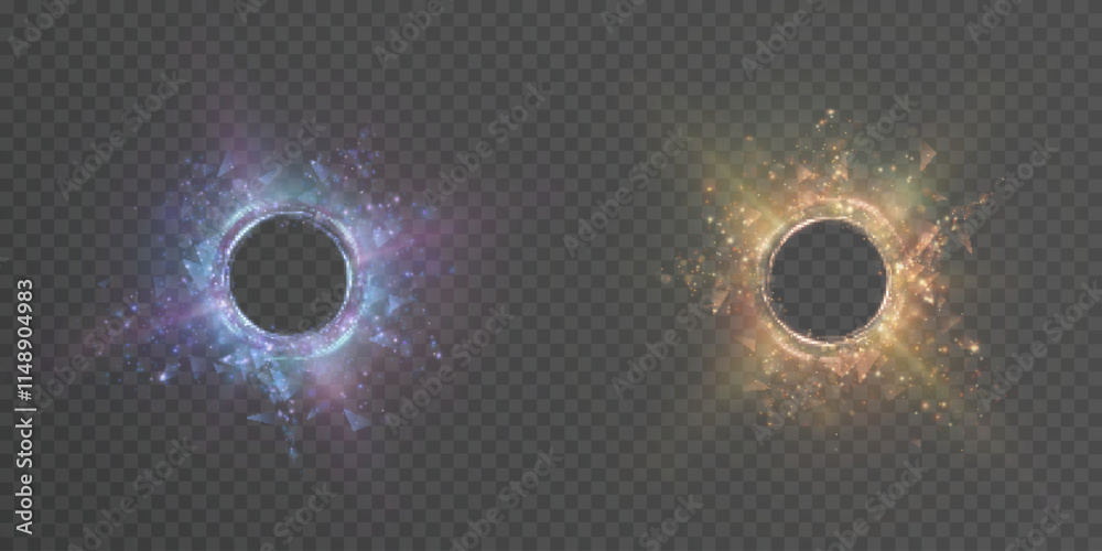 Fototapete Abstract light explosion with space for text or object in the center, bright light object for illustrations or game interfaces. Vector