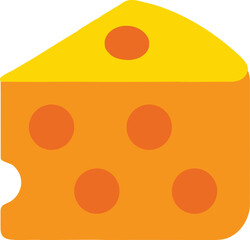 Slice of Cheese Vector - Dairy Product Illustration for Food Design