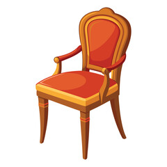 Fototapeta premium Customizable Dining Chair Vector Illustration