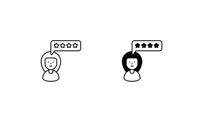 Fototapeta premium Customer review icons set vector stock illustration