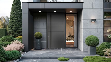 A modern fiberglass door