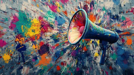Dynamic Artistic Megaphone Expression