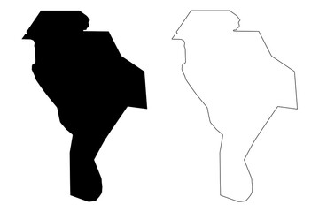 Warrap state (States of South Sudan, Bahr el Ghazal Region) map vector illustration, scribble sketch Warab map