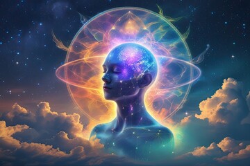 Spirit Outline with Otherworldly Aura: Exploring Holistic Living and Inner Peace