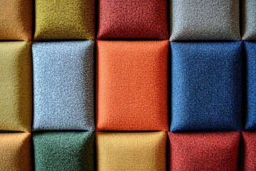 Fototapeta premium Color samples of sound absorbing panels