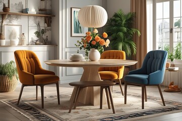 Chic Table and Chair Sets for Cozy Living Room Decor Ideas