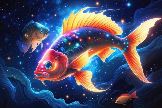 Enthralling Pisces Fantasy Fish Exploring the Cosmic Realm