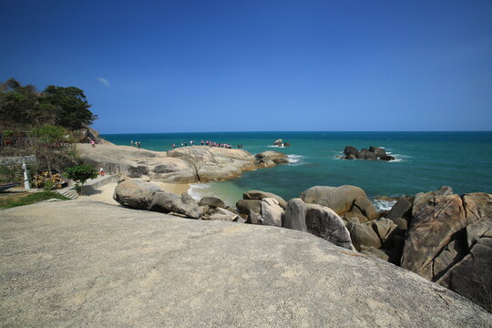 LAYAN BEACH,THAILAND :View on Layan beach on Phuket island in Thailand