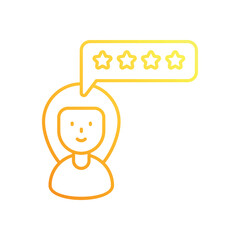 Customer review vector icon