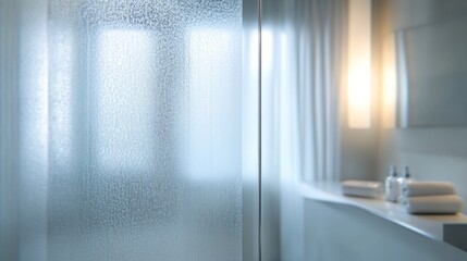 Frosted Glass Shower Enclosure Modern Bathroom Design