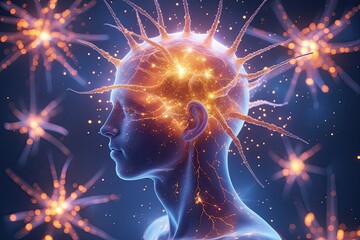 Vibrant Awareness Exploring Active Neurons and Mindful Spiritual Visuals