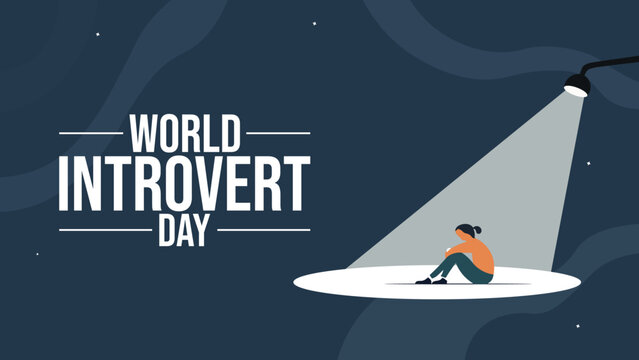 World introvert day background celebrated on january 2nd.