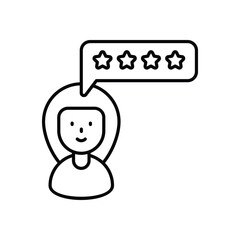 Customer review vector icon