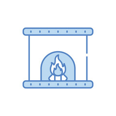 Fireplace vector icon
