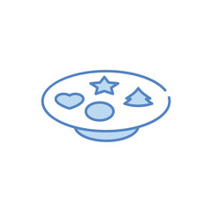 Christmas cookies vector icon