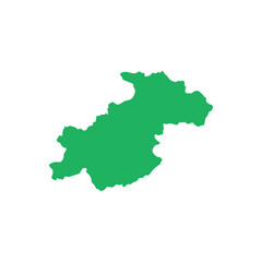 ghor province in Afghanistan map vector icon design illustration, isolated on white background. 