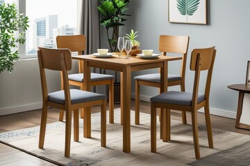 Space-Saving Compact Table and Chairs for Small Apartments