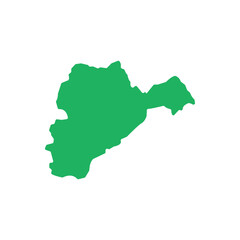 logar province map icon illustration, region in Afghanistan vector design illustration. 