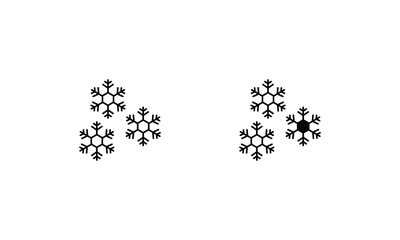 Snowflake icons set vector stock illustration