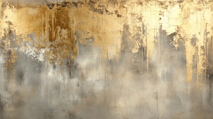 Obraz premium Abstract Gold And Grey Textured Wall Art