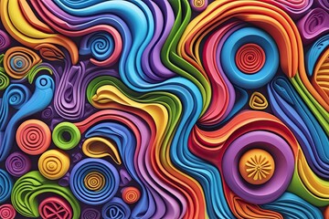 Vibrant Playful 3D Contoured Design Concepts