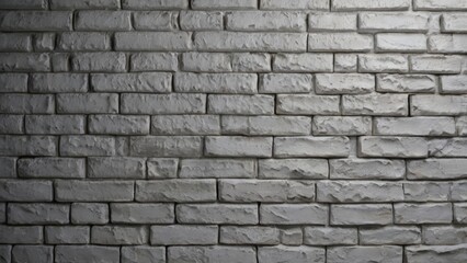 Fototapeta premium White brick wall texture background designed for stone tile block patterns, painted in neutral grey light color, ideal for wallpaper usage in contemporary modern interior and exterior backdrop design 