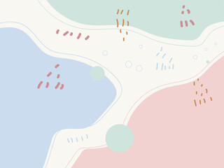 Home decor sun print bohemian art work, Aesthetic pastel pink brown abstract modern irregular color blocks. Design layout for business presentation, flyer, poster, print, decor, card, brochure cover. 