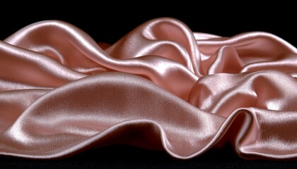 Draped Pink Satin Fabric Showing Texture and Flow