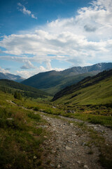 Fototapeta premium Western Mongolia mountainous landscape. Alpine lake. Altai Tavan Bogd National Park, Bayan-Ulgii Province, Mongolia.