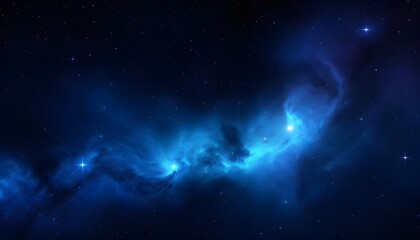 Fototapeta premium Cosmic Nebula with Shimmering Stars