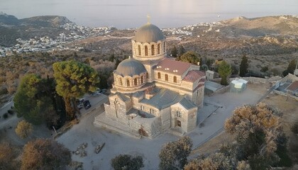 neo-byzantine church, AI generated