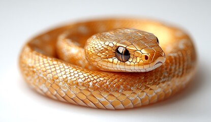 Obraz premium Close-Up Shot of a Striking Snake 